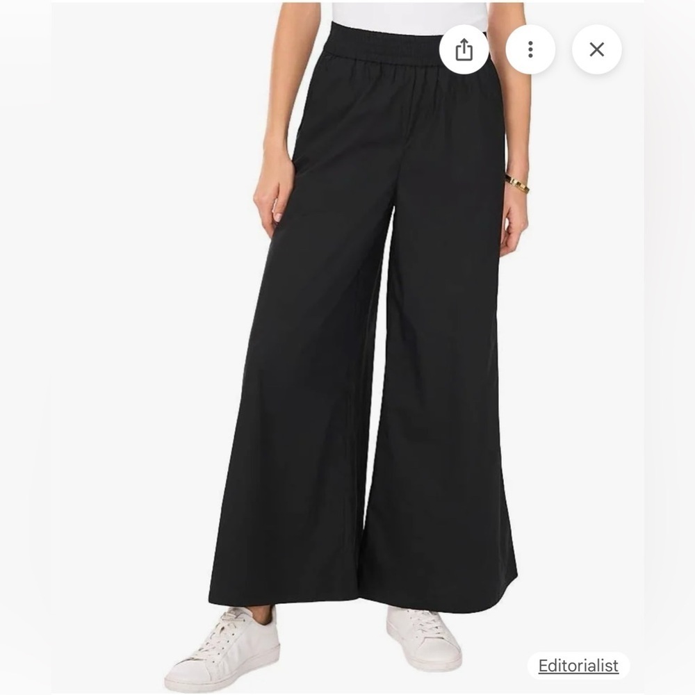 NWT - VINCE CAMUTO Black Wide-Leg Trousers